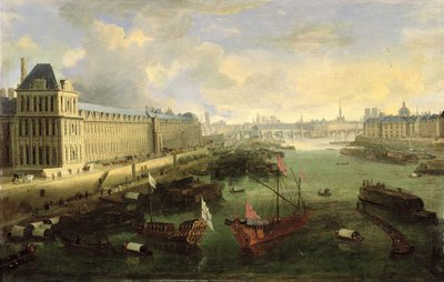 The Seine Viewed with the Pont Neuf, the Louvre and the College Mazarin by French School